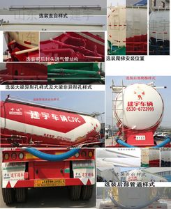 Zhongyun  YFZ9407GFLZY High density powder material transportation semi-trailer