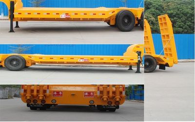 Hong Kong and Guangdong  HSD9350TDP Low flatbed semi-trailer