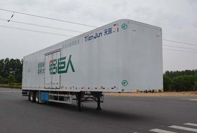 Tianjun Dejin brand automobilesTJV9350XXYKAluminum alloy box transport semi-trailer