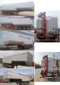 Huatong brand automobiles HCQ9401ZSL Bulk feed transport semi-trailer