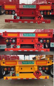 Tianjun Dejin brand automobiles TJV9350TWYH Transport semi-trailer of dangerous goods tank frame