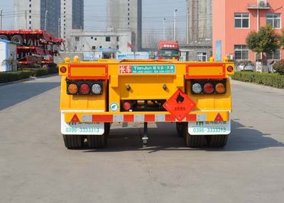 Tianjun Dejin brand automobiles TJV9350TWYH Transport semi-trailer of dangerous goods tank frame