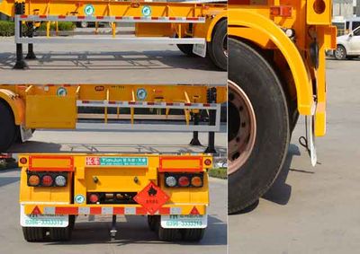 Tianjun Dejin brand automobiles TJV9350TWYH Transport semi-trailer of dangerous goods tank frame