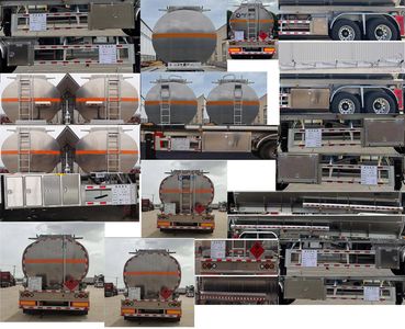 Yunli  LG9353GYY Aluminum alloy oil transport semi-trailer