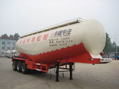 Guangke brand automobiles YGK9403GFL Medium density powder material transportation semi-trailer