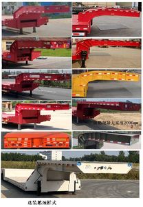 Jiyue  TZZ9381TDP Low flatbed semi-trailer