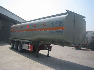 Huachang brand automobiles QDJ9405GRY Flammable liquid tank transport semi-trailer