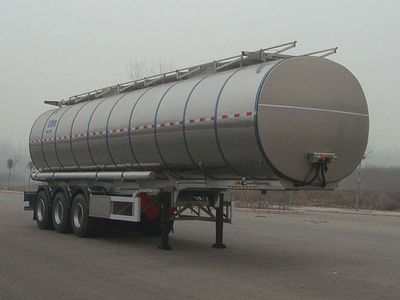 Lingyu  CLY9406GSYA Aluminum alloy edible oil transportation semi-trailer