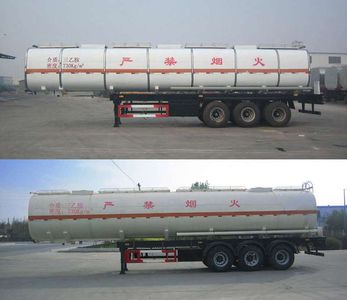 Huachang brand automobiles QDJ9402GRY Flammable liquid tank transport semi-trailer