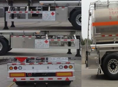 Shengtong brand automobile CSH9403GRY Aluminum alloy flammable liquid tank transport semi-trailer