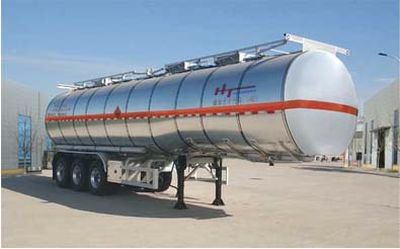 Jining Hongtai brand automobiles NHT9401GRY Aluminum alloy flammable liquid tank transport semi-trailer