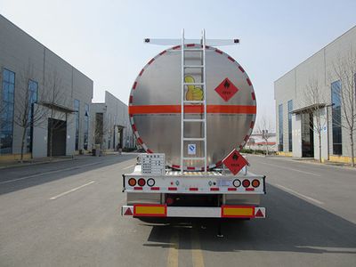 Jining Hongtai brand automobiles NHT9401GRY Aluminum alloy flammable liquid tank transport semi-trailer