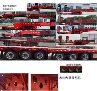 Xinhongda brand automobiles XHD9401TDP Low flatbed semi-trailer