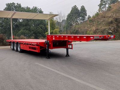 Huashu brand automobiles FJS9401TDP Low flatbed semi-trailer