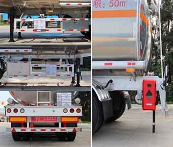 Qinglv  FZX9401GRY Aluminum alloy flammable liquid tank transport semi-trailer