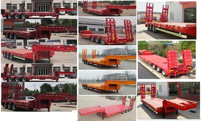 Guangdawei brand automobiles LCX9381TDP Low flatbed semi-trailer