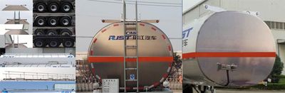 Ruijiang  WL9404GRYF Aluminum alloy flammable liquid tank transport semi-trailer