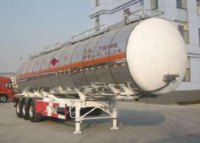 Jinwan  LXQ9401GRY Aluminum alloy flammable liquid tank transport semi-trailer