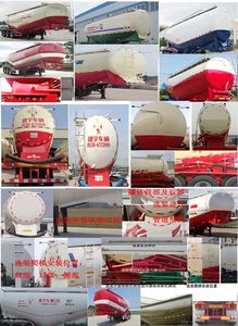 Jianyu brand automobile YFZ9400GFL32A Medium density powder material transportation semi-trailer