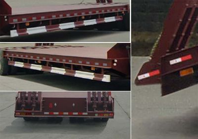 Hualu Yexing brand automobiles HYX9401TDP Low flatbed semi-trailer