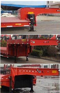 Hualu Yexing brand automobiles HYX9401TDP Low flatbed semi-trailer