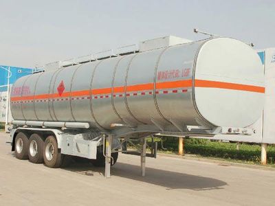 Juntong  JF9408GRYB Aluminum alloy flammable liquid tank transport semi-trailer