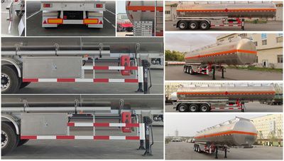 Luping Machinery LPC9404GYYS Aluminum alloy oil transport semi-trailer