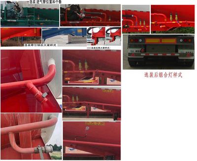 Tonghua  WTY9400GFLS60 Low density powder material transportation semi-trailer