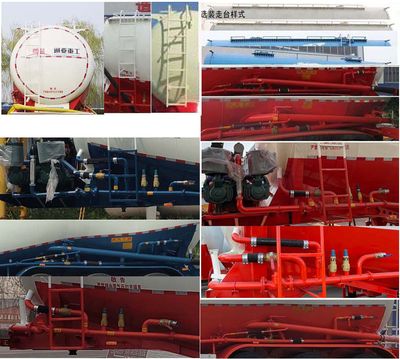 Tonghua  WTY9400GFLS60 Low density powder material transportation semi-trailer