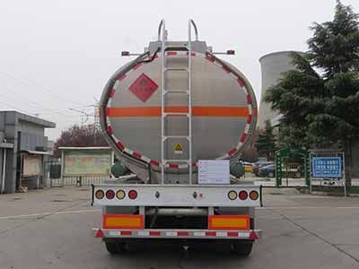 Lingyu  CLY9407GYY2 Aluminum alloy oil transport semi-trailer