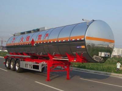 Lingyu  CLY9408GRYC Flammable liquid tank transport semi-trailer