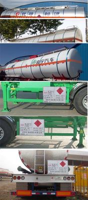 Lingyu  CLY9408GRYC Flammable liquid tank transport semi-trailer