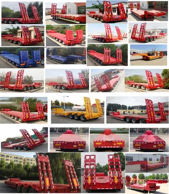 Yijun brand automobile YJP9401TDP Low flatbed semi-trailer