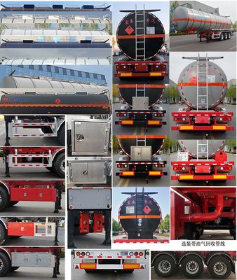 Zhengkang Hongtai brand automobiles HHT9402GRYF Flammable liquid tank transport semi-trailer