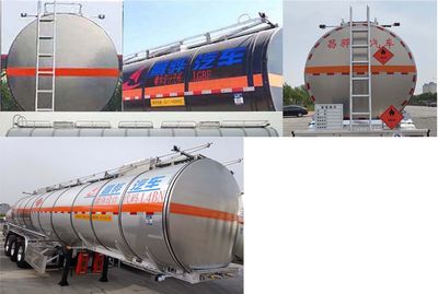 Changhua  HCH9407GRY32 Aluminum alloy flammable liquid tank transport semi-trailer