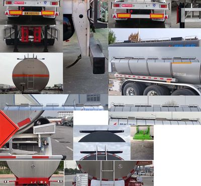 Changhua  HCH9407GRY32 Aluminum alloy flammable liquid tank transport semi-trailer