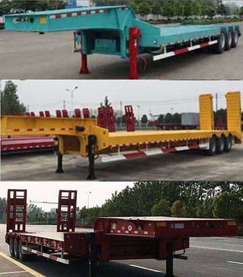 Huajun  ZCZ9379TDPL Low flatbed semi-trailer