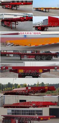 Huazheng brand automobiles LHZ9401ZZXPC Flat dump semi-trailer