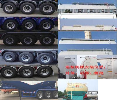 Jianghuai Yangtian  CXQ9405GFLB Medium density powder material transportation semi-trailer