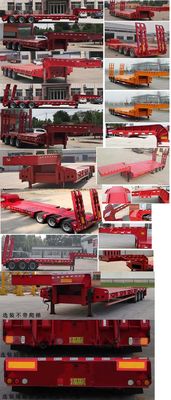 Xinyongcheng brand automobiles YJH9406TDP Low flatbed semi-trailer