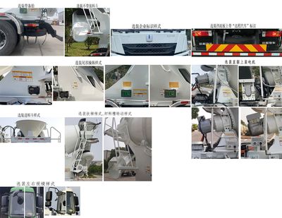 Remote license plate car HN5312GJBN36C5BEVY Pure electric concrete mixing and transportation vehicle