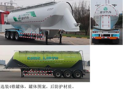 Lingyu  CLY9409GFLA1 Medium density powder material transportation semi-trailer