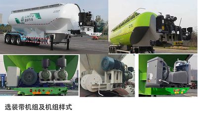 Lingyu  CLY9409GFLA1 Medium density powder material transportation semi-trailer