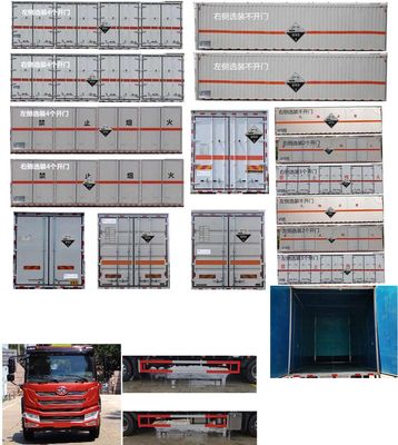 Huatong brand automobiles HCQ5185XFWCA6 Corrosive goods box transport vehicle