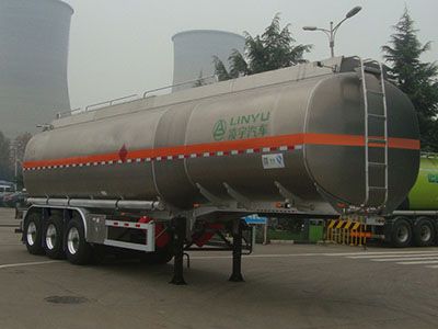 Lingyu  CLY9407GYYD Aluminum alloy oil transport semi-trailer