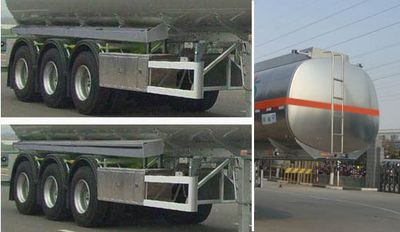 Lingyu  CLY9407GYYD Aluminum alloy oil transport semi-trailer