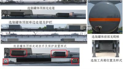 Special transport  DTA9401GFWF Tank transport semi-trailer for corrosive substances