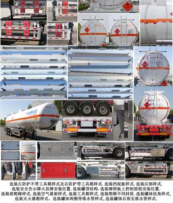 Zhengkang Hongtai brand automobiles HHT9403GRYF Flammable liquid tank transport semi-trailer