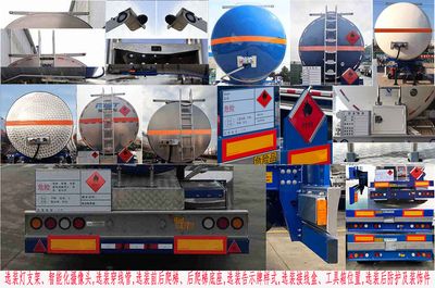 Ruijiang  WL9402GRYD44Y Aluminum alloy flammable liquid tank transport semi-trailer