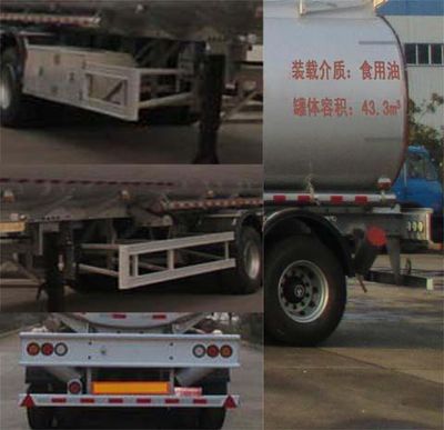 Dali  DLQ9400GSY Aluminum alloy edible oil transportation semi-trailer